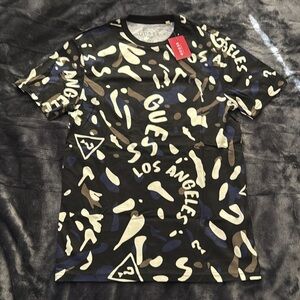 Men’s Guess? Print Crew Neck Tee - XS